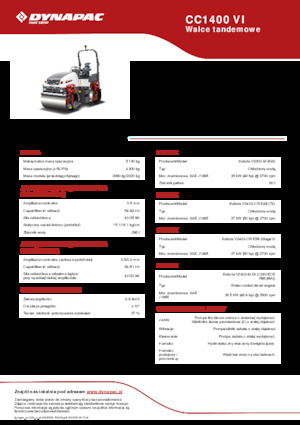 Tandemové vibrační válce Dynapac CC 1400 VI