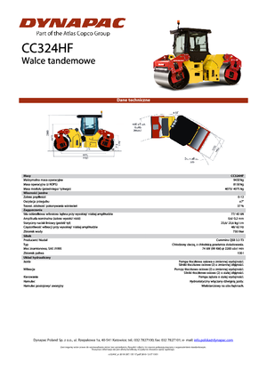 Tandemové vibrační válce Dynapac CC 324 HF