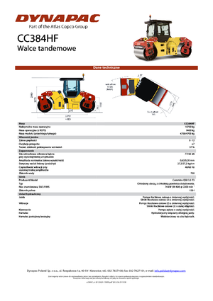 Tandemové vibrační válce Dynapac CC 384 HF