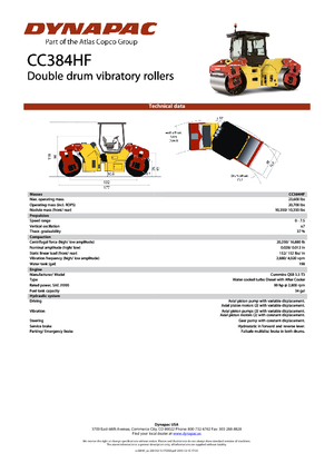 Tandemové vibrační válce Dynapac CC 384 HF