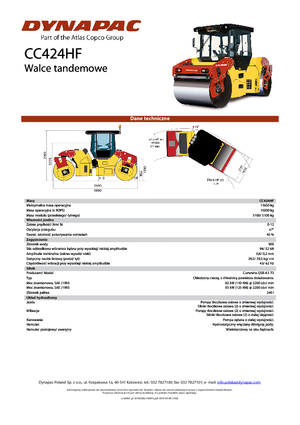 Tandemové vibrační válce Dynapac CC 424 HF