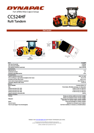 Tandemové vibrační válce Dynapac CC 524 HF