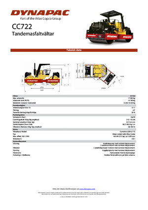 Tandemové vibrační válce Dynapac CC 722