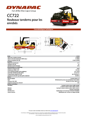 Tandemové vibrační válce Dynapac CC 722