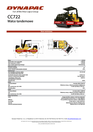 Tandemové vibrační válce Dynapac CC 722