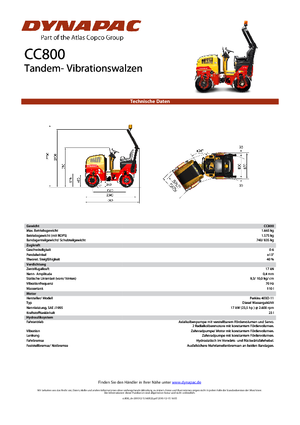 Tandemové vibrační válce Dynapac CC 800