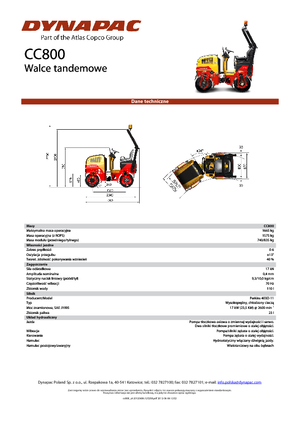 Tandemové vibrační válce Dynapac CC 800