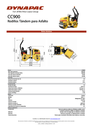 Tandemové vibrační válce Dynapac CC 900