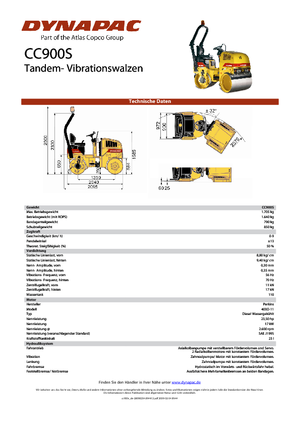 Tandemové vibrační válce Dynapac CC 900 S