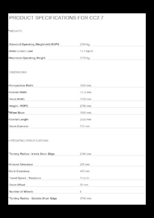 Tandemové vibrační válce Caterpillar CC2.7