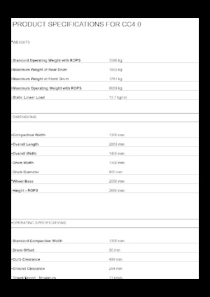 Tandemové vibrační válce Caterpillar CC4.0