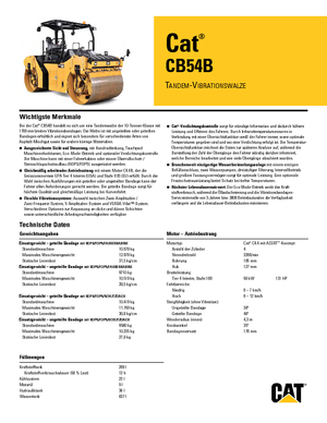 Tandemové vibrační válce Caterpillar CD54B