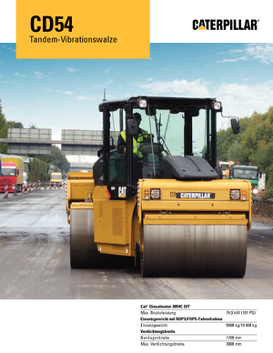 Tandemové vibrační válce Caterpillar CD 54