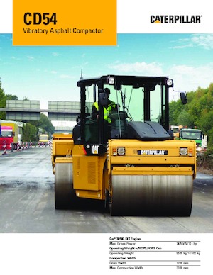 Tandemové vibrační válce Caterpillar CD54