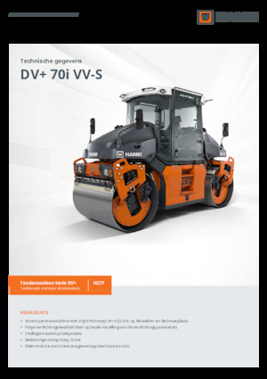 Tandemové vibrační válce Hamm DV+ 70i VV-S