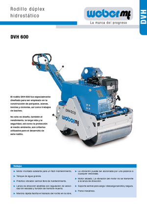 Tandemové vibrační válce weber mt DVH 600