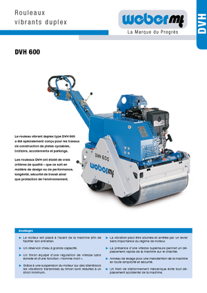 Tandemové vibrační válce weber mt DVH 600