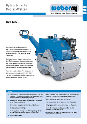 Tandemové vibrační válce weber mt DVH 655 E