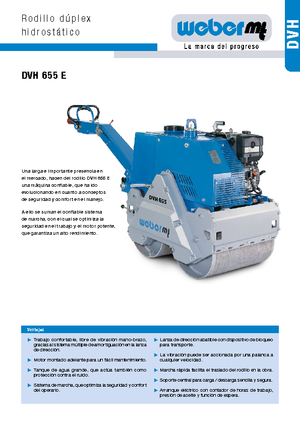 Tandemové vibrační válce weber mt DVH 655 E