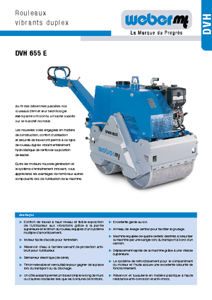 Tandemové vibrační válce weber mt DVH 655 E