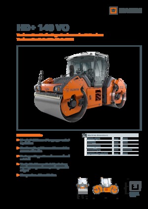 Tandemové vibrační válce Hamm HD+ 140 VO