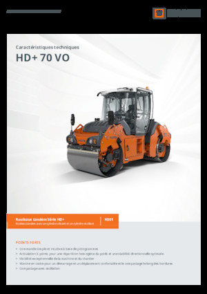 Tandemové vibrační válce Hamm HD+ 70 VO