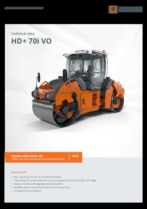 Tandemové vibrační válce Hamm HD+ 70i VO