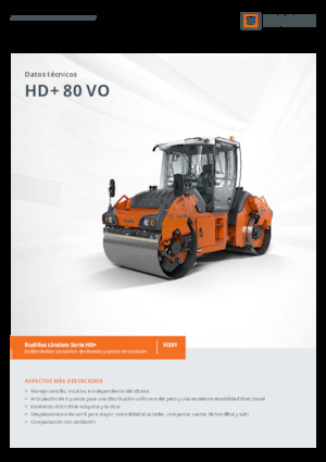 Tandemové vibrační válce Hamm HD+ 80 VO