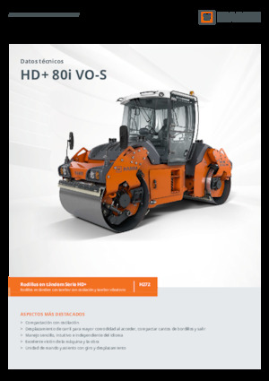 Tandemové vibrační válce Hamm HD+ 80i VO-S