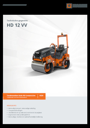 Tandemové vibrační válce Hamm HD 12 VV