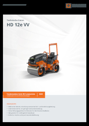 Tandemové vibrační válce Hamm HD 12e VV