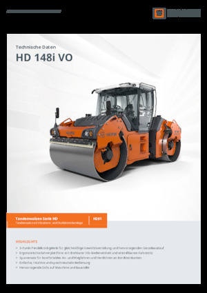 Tandemové vibrační válce Hamm HD 148i VO