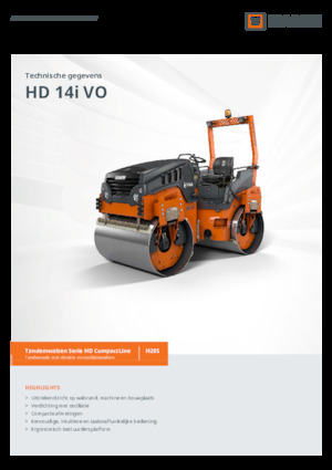 Tandemové vibrační válce Hamm HD 14i VO