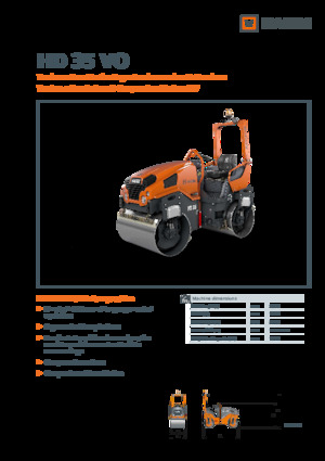 Tandemové vibrační válce Hamm HD 35 VO