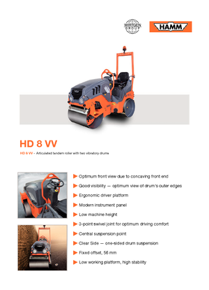 Tandemové vibrační válce Hamm HD 8 VV