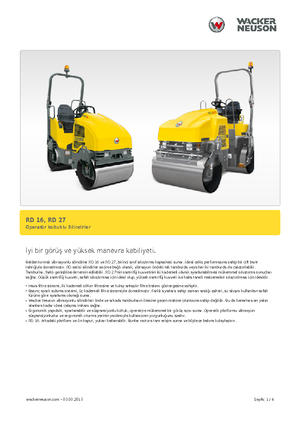 Tandemové vibrační válce Wacker Neuson RD 16-100