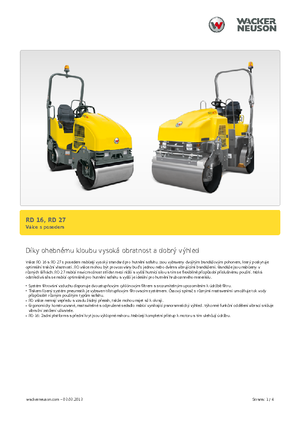 Tandemové vibrační válce Wacker Neuson RD 16-100