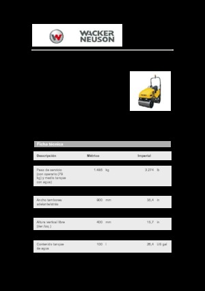 Tandemové vibrační válce Wacker Neuson RD 16-90