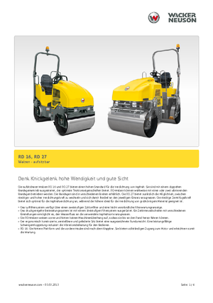 Tandemové vibrační válce Wacker RD 27-120