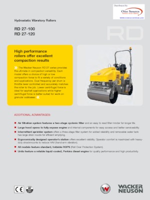Tandemové vibrační válce Wacker Neuson RD45-140 C