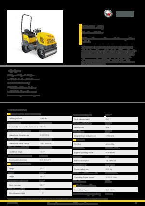 Tandemové vibrační válce Wacker Neuson RD12L-90