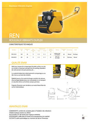 Tandemové vibrační válce Enar REN 550 GH