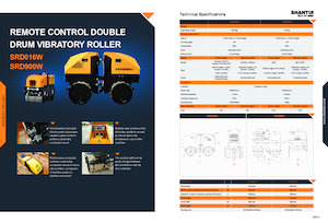 Tandemové vibrační válce Shantui SRD016W 
