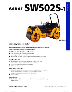 Tandemové vibrační válce Sakai SW502S-1