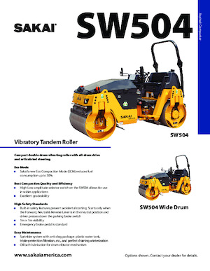 Tandemové vibrační válce Sakai SW504
