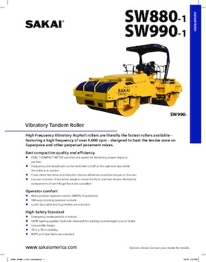 Tandemové vibrační válce Sakai SW880