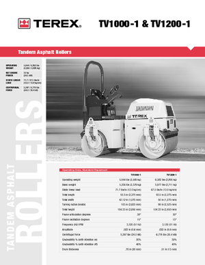 Tandemové vibrační válce Terex TV 1200-1