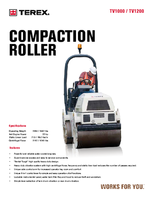 Tandemové vibrační válce Terex TV 1200