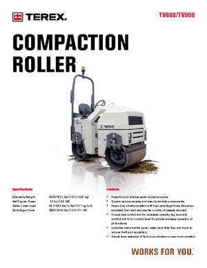 Tandemové vibrační válce Terex TV 900