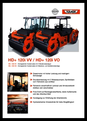 Tandemové vibrační válce Hamm HD+ 120 VV